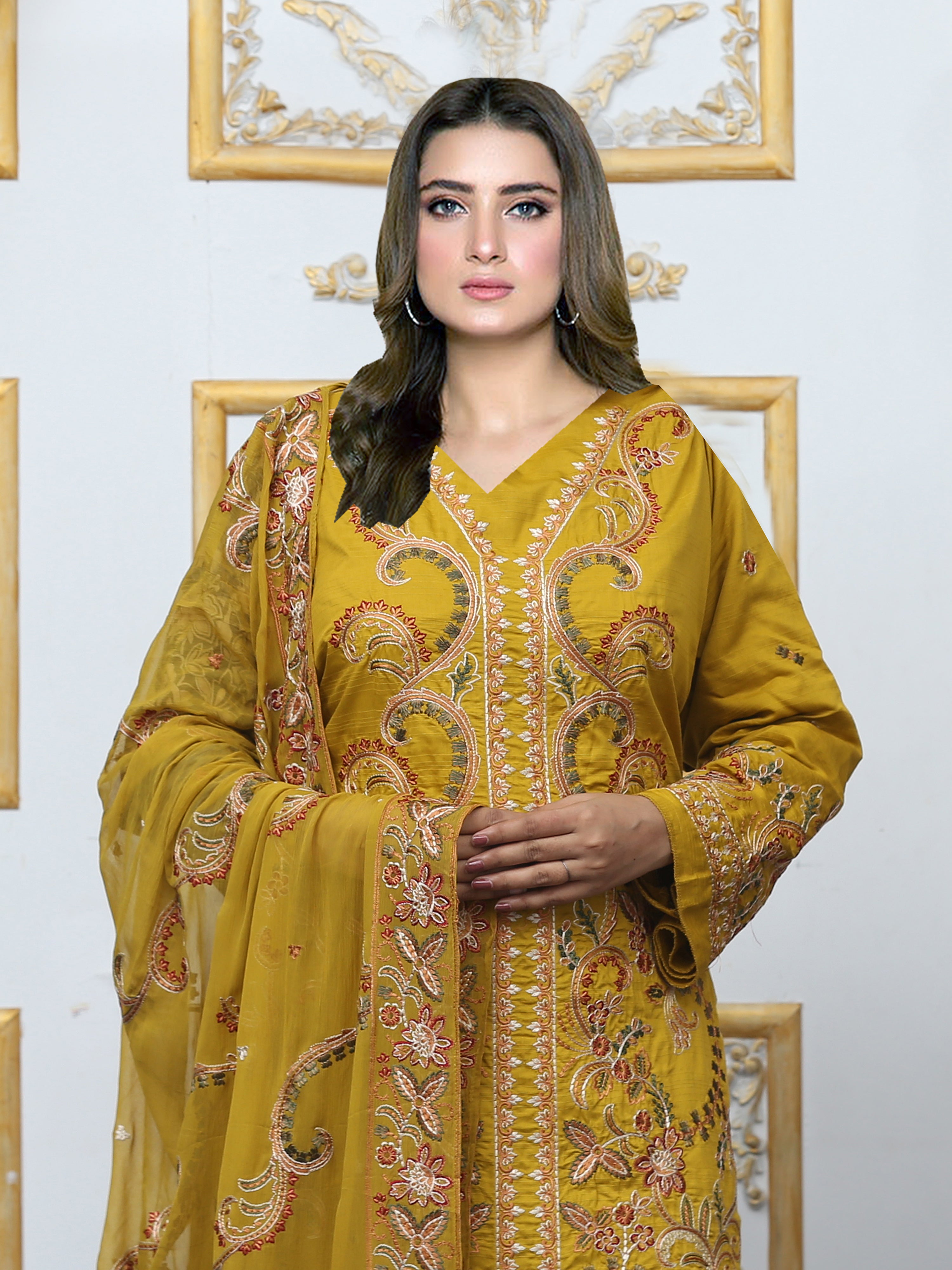 POSHAK 832-F (Unstitched Doria Viscose Collection)